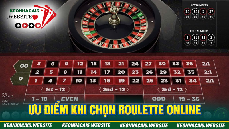 Roulette sẽ có rất nhiều mức tiền cược đa dạng để bet thủ lựa chọn