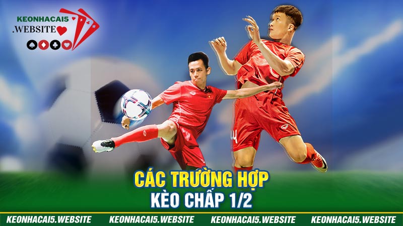 Các trường hợp kèo chấp 1/2