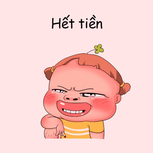 Ảnh avatar hài nền hồng