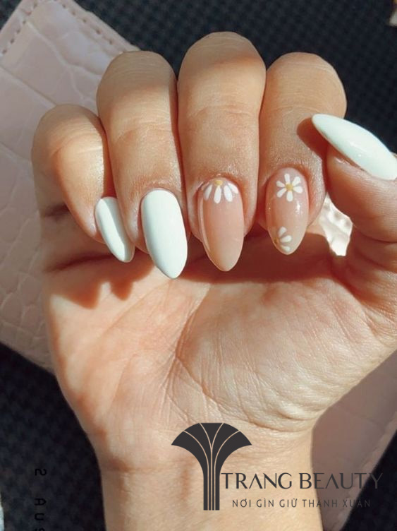 Mẫu nail cúc họa mi dịu dàng, nghệ thuật