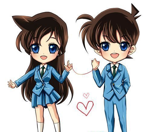 Ảnh shinichi và ran chibi