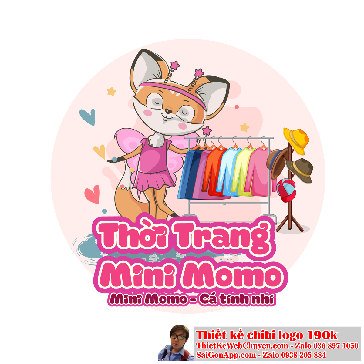 Hình ảnh con cáo chibi (chibi fox) trong logo có thể tạo nên sự nhận diện thương hiệu mạnh mẽ.