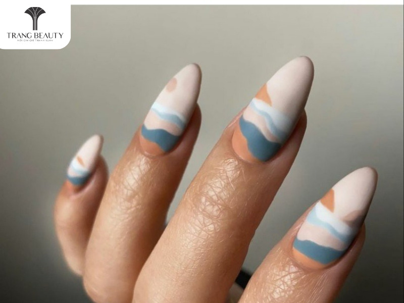 Mẫu nail viết chữ đi biển