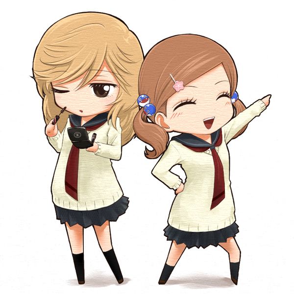 Ảnh chibi đôi bạn thân khác giới bff cute