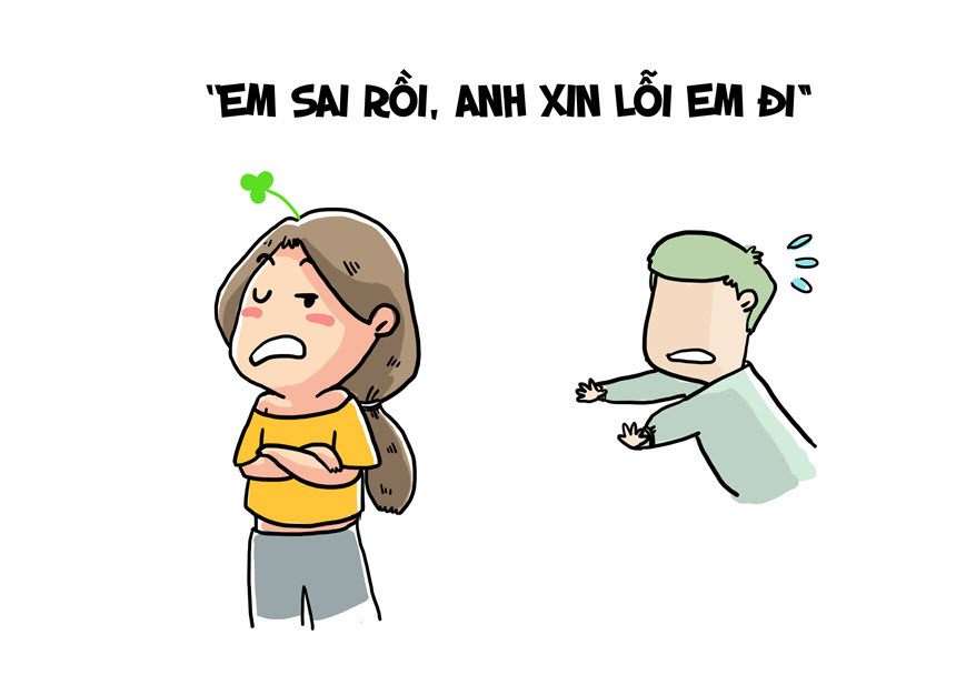 Em sai rồi anh xin lỗi em đi