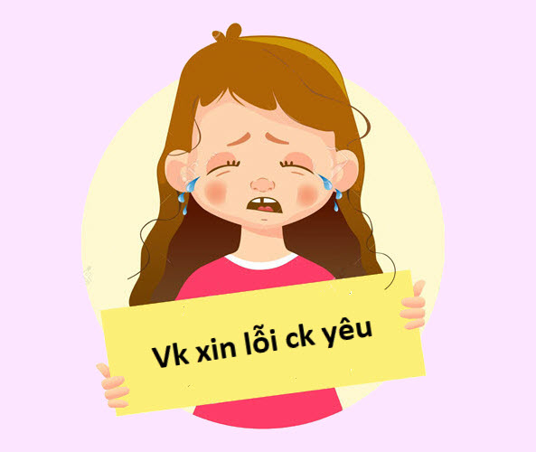 Hình ảnh xin lỗi chồng yêu