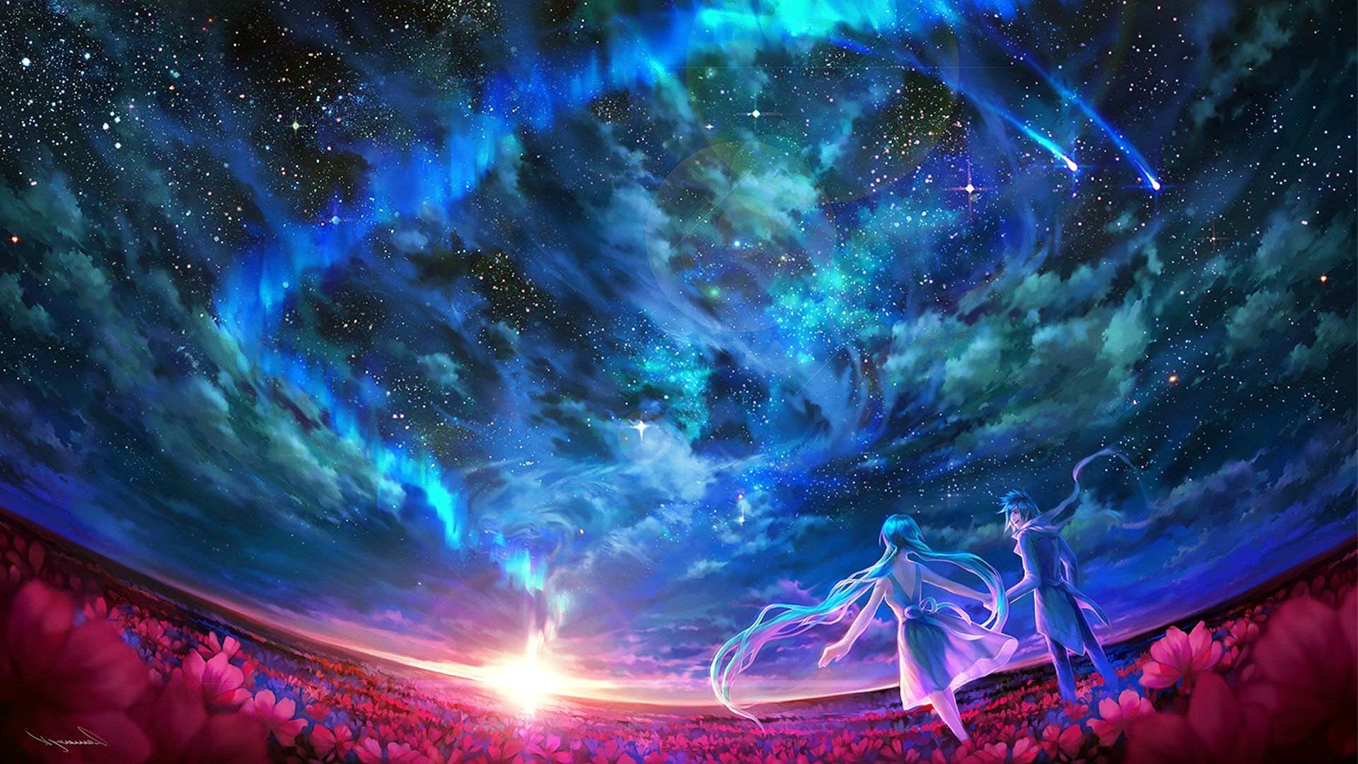 Anime galaxy phong cảnh