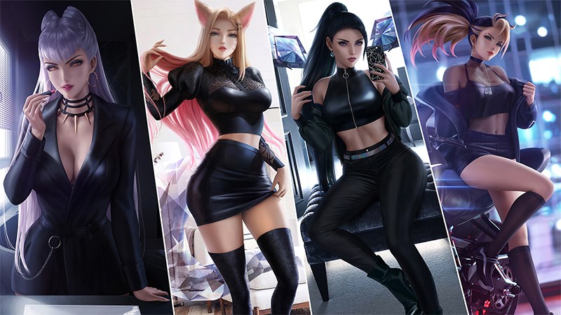 Ảnh nhóm nhạc KDA Evelyn, Ahri, Kai