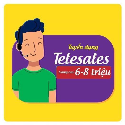 poster tuyển dụng telesale lương cao