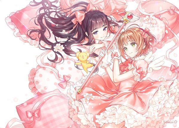 ảnh Sakura Và Tomoyo Váy Hồng Xinh đẹp