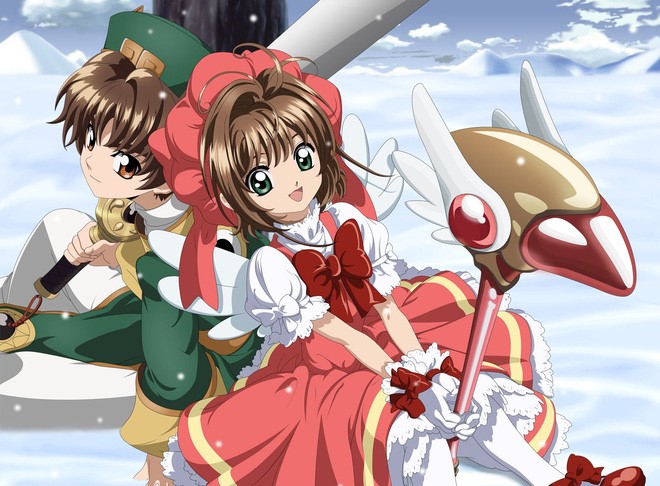 ảnh Sakura Và Syaoran Tựa Lưng Vào Nhau