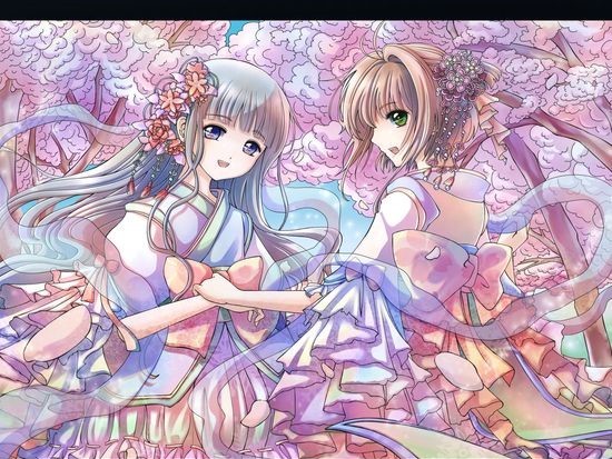 ảnh Sakura Và Tomoyo Mặc Kimono Dịu Dàng